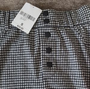 Forever 21 gingham pants NWT small black white